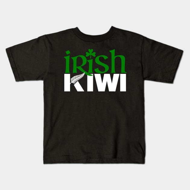 Irish Kiwi (for dark backgrounds) Kids T-Shirt by honeythief